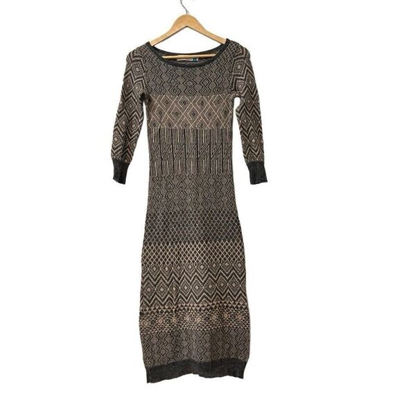 Anthropologie Sparrow Sweater Dress Size Small Gray Alpaca Wool Long Sleeve - Picture 1 of 10